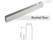 Aluminium Glazing Channel - 30mm x 14mm - Satin Silver Anodised